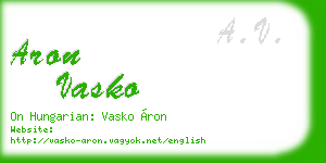 aron vasko business card